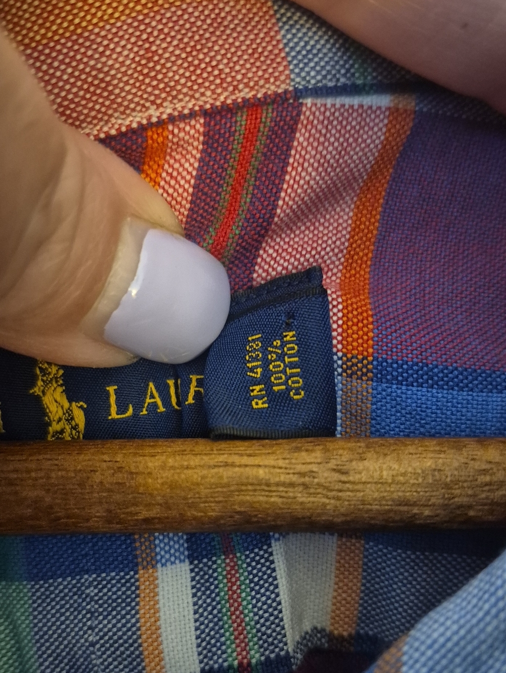 Ralph Lauren Plaid Button-Down Shirt Multi-Color Pony 100% Cotton Big & Tall 2XL - Picture 7 of 8